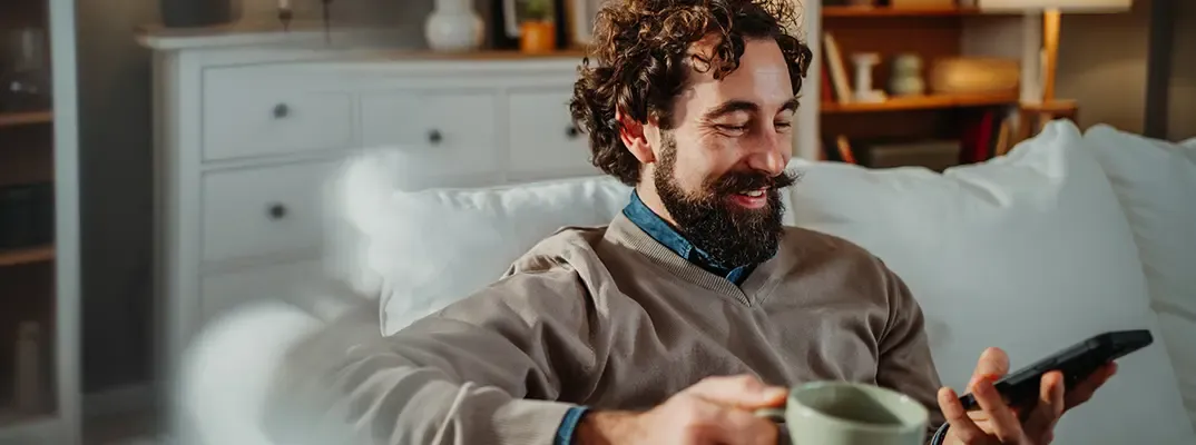 Man looking at his phone