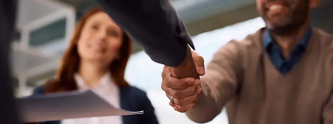 Close up of shaking hands