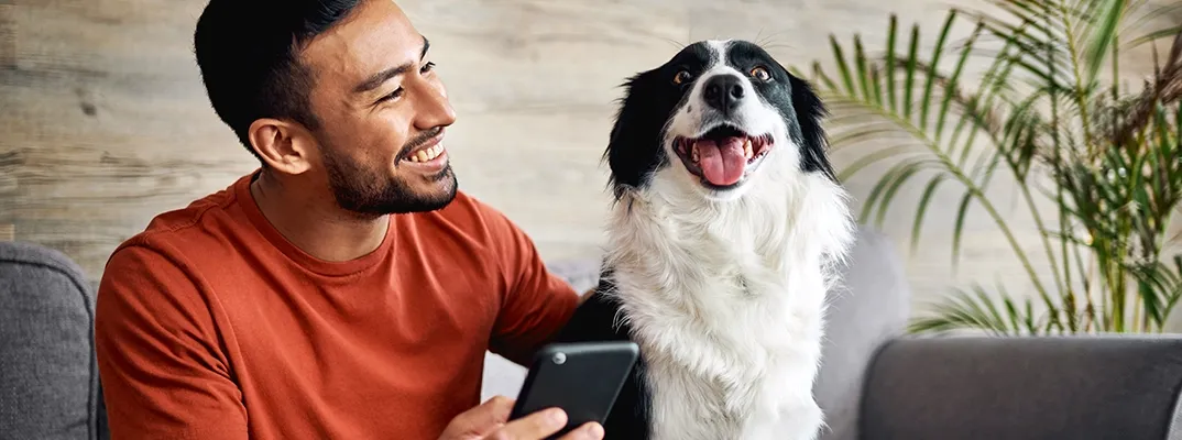 A man and his dog