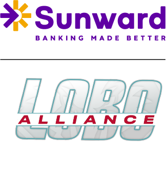 Lock-up of Sunward and UNM Athletics logos