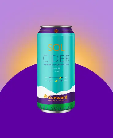 A can of "Sol Cider" hard cider