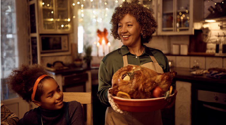 A family Thanksgiving dinner