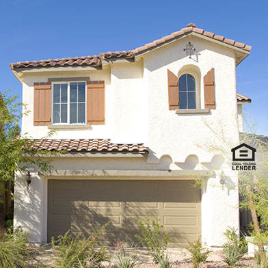 Exterior of Southwestern two story home