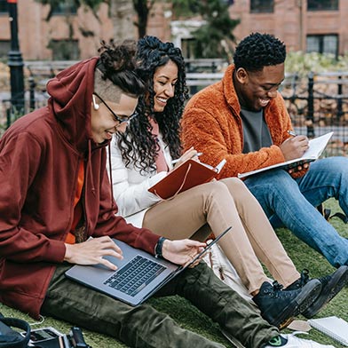 Group of college students