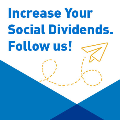 Increase Your Social Dividends. Follow us!