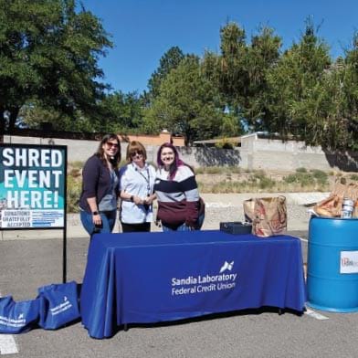 Sunward employees at the Juan Tabo branch Shred Event