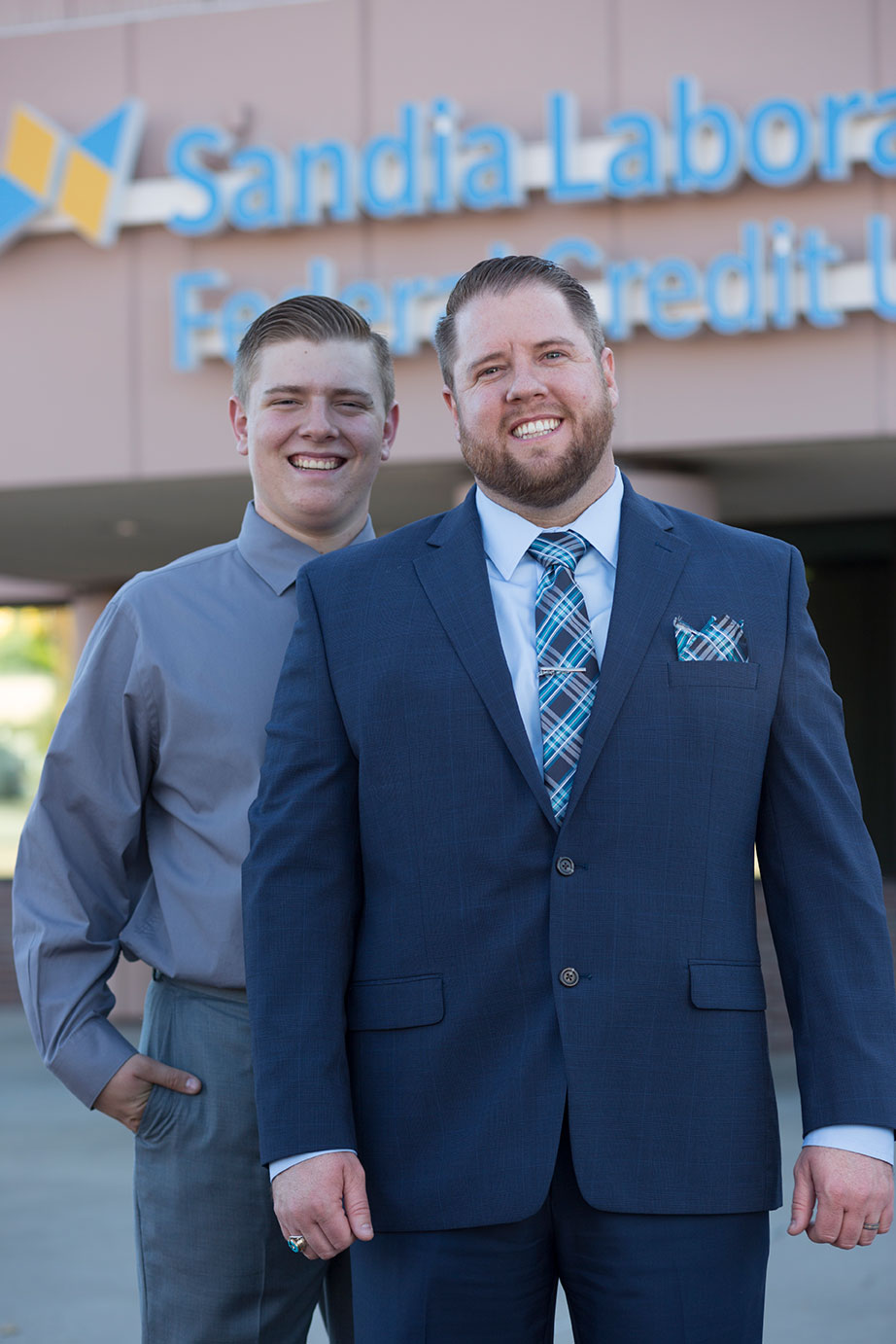 Pictured: Ethan Wente, sitting on the new drifter, and his Bro Business coworkers