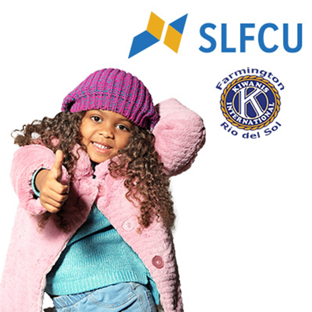 Coats for Kids drive - Sunward and Kiwanis logos 2023