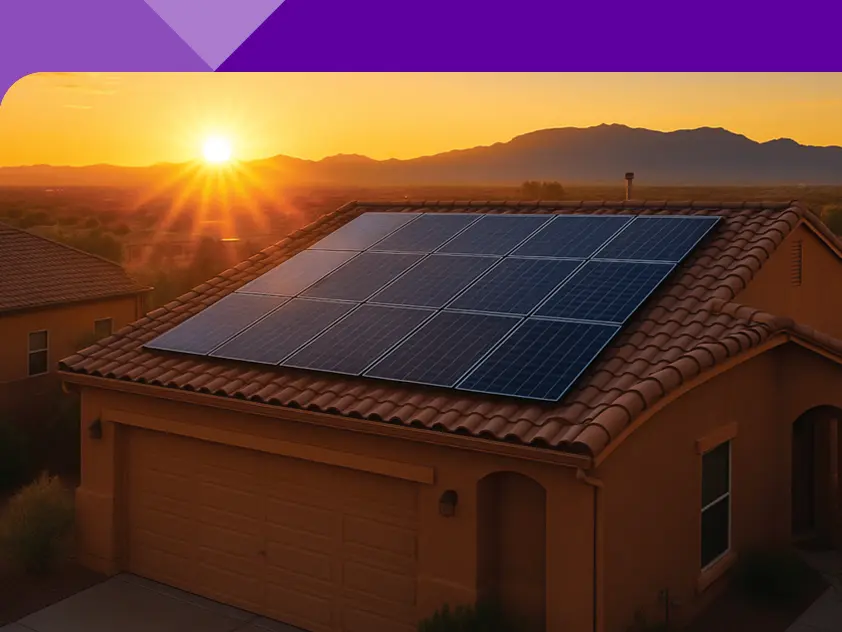 A house with solar panels on the roof