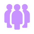 Silhouettes of three simplified human figures
